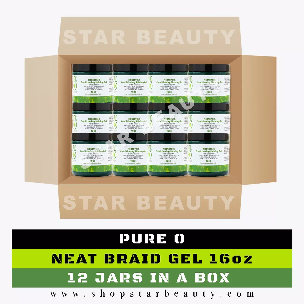 [BOX DEAL] Pure O Natural Neatbraid Conditioning Shining Gel