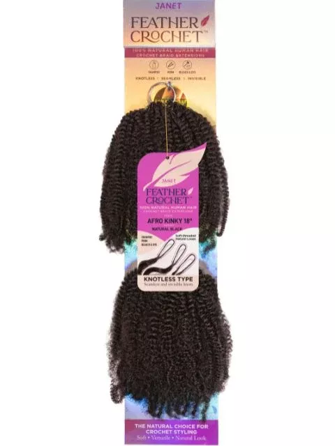 Janet Collection 100% Human Hair Feather AFRO KINKY 18
