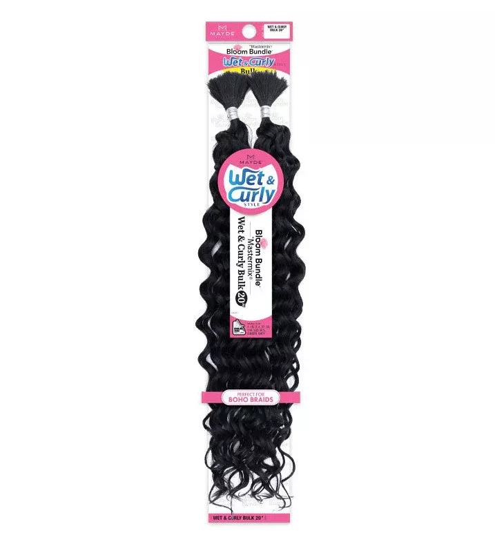 Mayde Beauty Synthetic Bloom Bundle Braid – Wet & Curly Bulk 20”