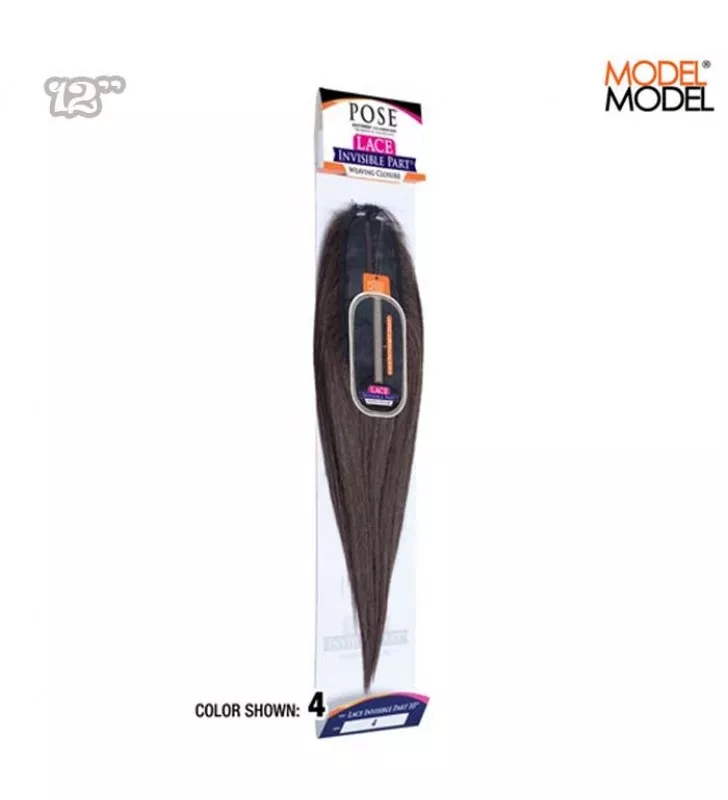 Model Model POSE Human Hair Blend Lace Invisible Part Closure 12