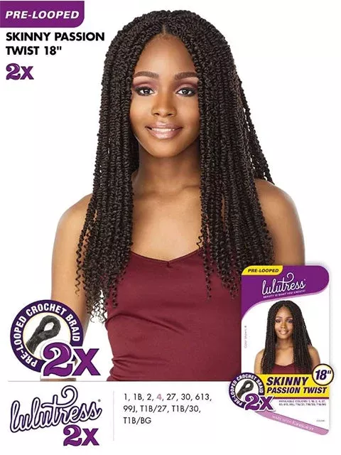 [MULTI PACK DEAL] Sensationnel Lulutress 2X SKINNY PASSION TWIST Crochet Braid 18″ – 10pcs