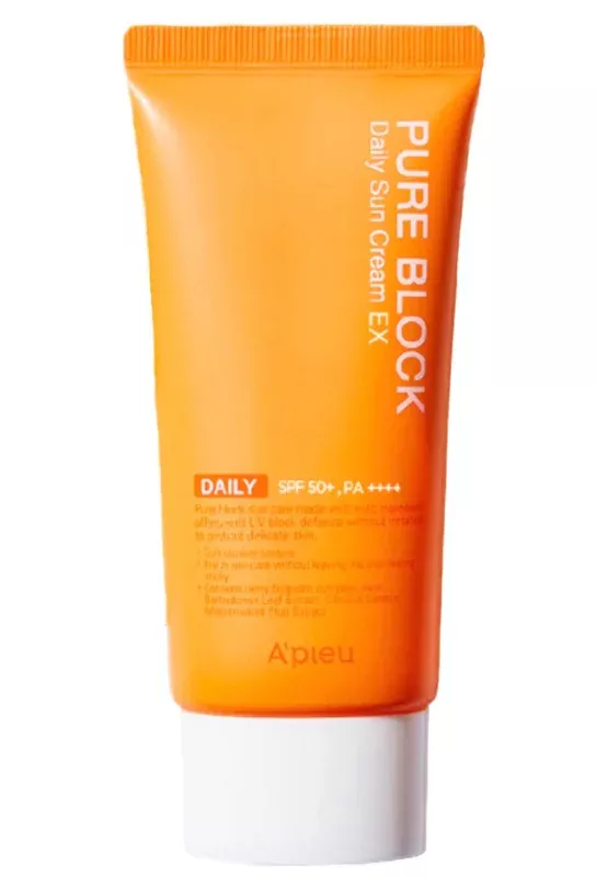 [A’PIEU] Pure Block Natural Daily Sun Cream EX SPF50 PA++++ (3.38 oz)