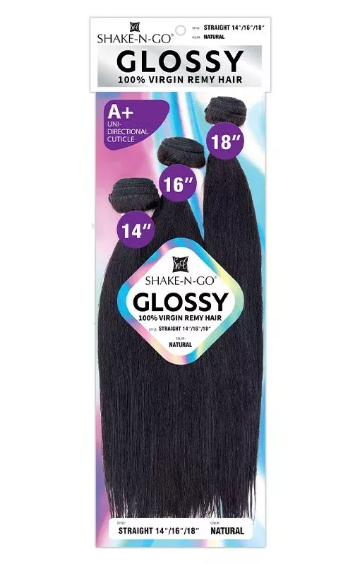 Shake N Go 100% Virgin Remy Hair Weave 3 Bundles Straight 14″16″18″ Glossy | Shake N Go | Buy Online