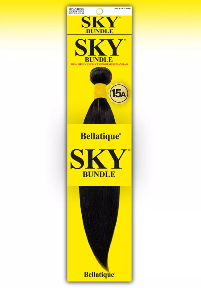 SKY 100% Virgin Human Hair Single Bundle – Straight [#Natural Black] (10″- 30″)
