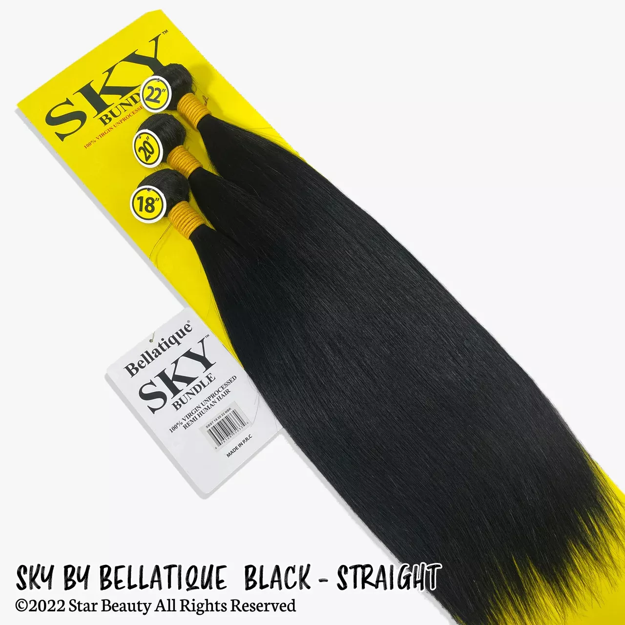 SKY By Bellatique Black 100% Virgin Human Hair Multi Pack – Straight (10″- 30″)