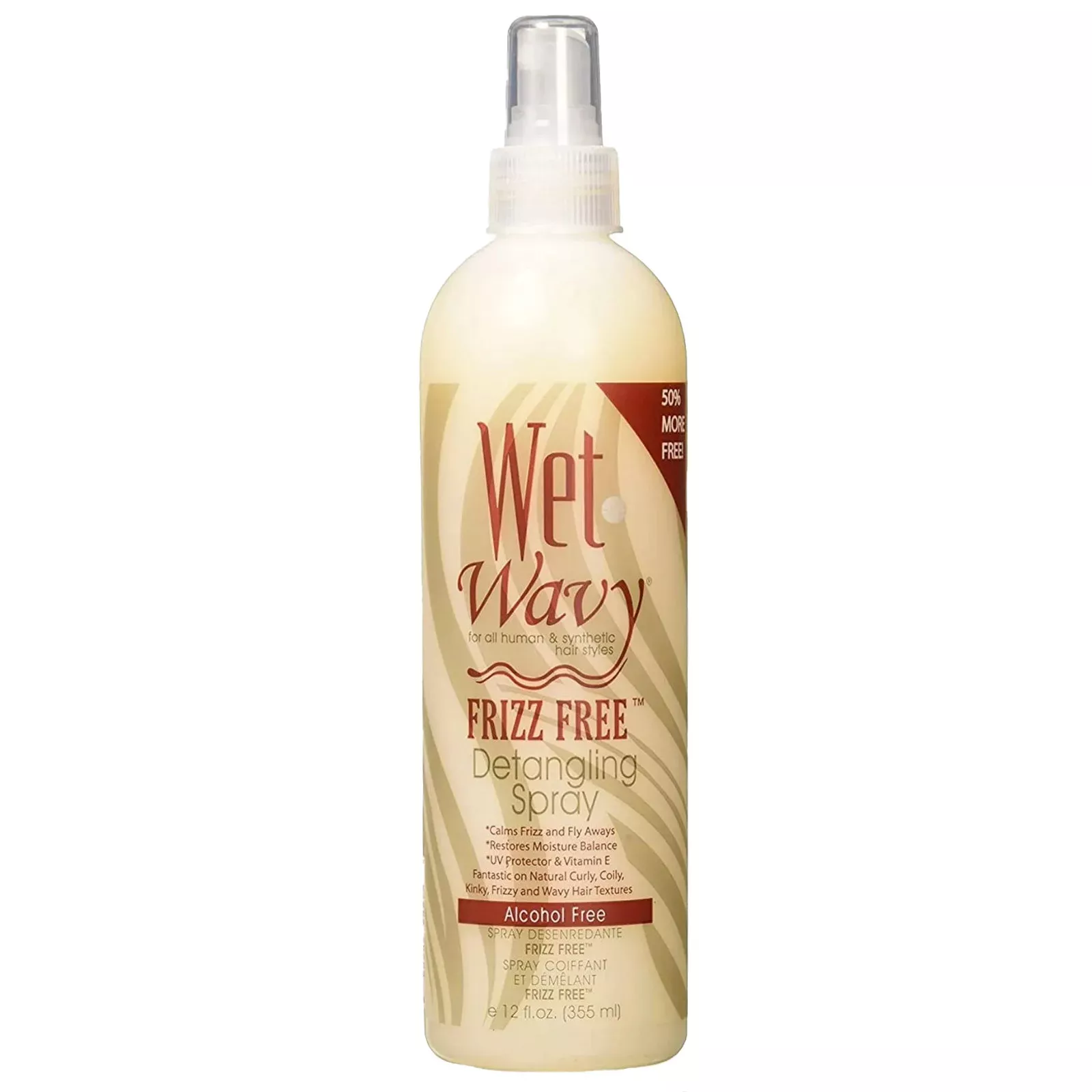 Wet N Wavy Frizz Free Detangling Hair Spray Bonus (12 oz)