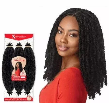 [WHOLESALE] OUTRE X-Pression Twisted Up Crochet Braid SPRINGY AFRO TWIST (2X 12″ / 3X 16″ / 3X 24″ / 3X 30″)